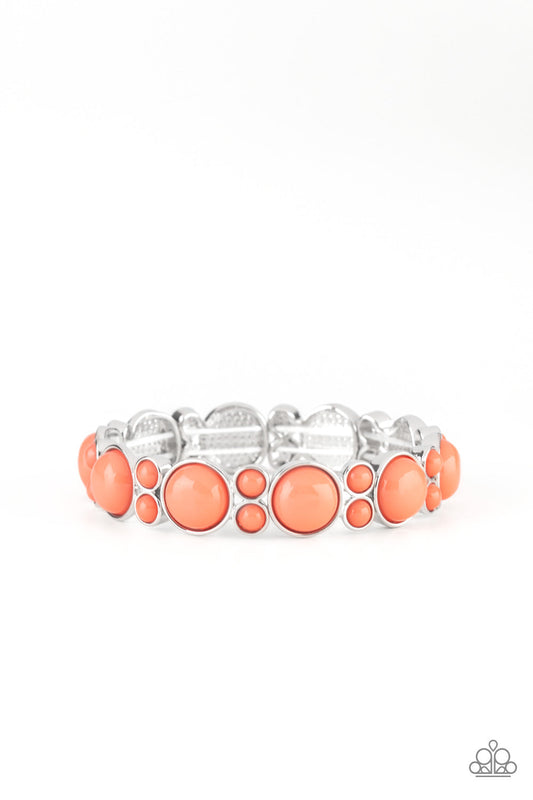 Paparazzi Bracelet ~ Bubbly Belle - Orange