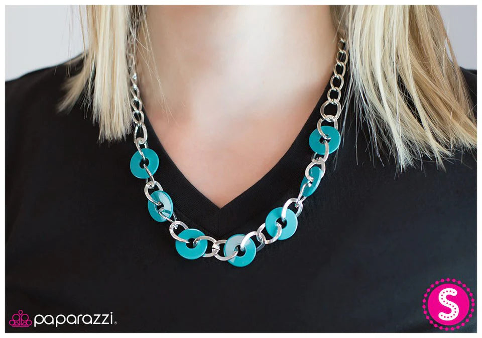 Paparazzi Necklace ~ An Open DISCussion - Blue