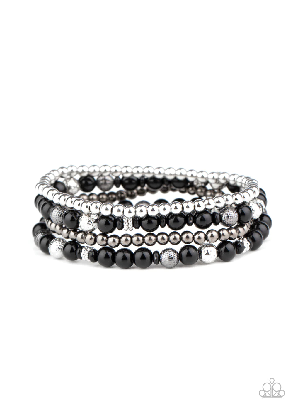 Paparazzi Bracelet ~ Stacked Style Maker - Black