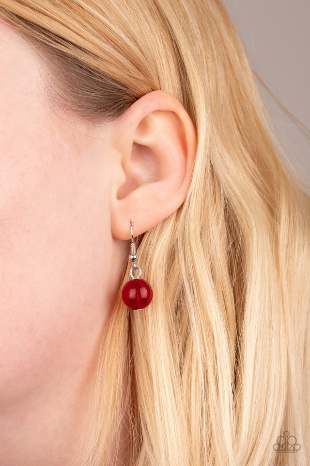 Sorry To Burst Your Bubble - Red - Paparazzi Necklace Image