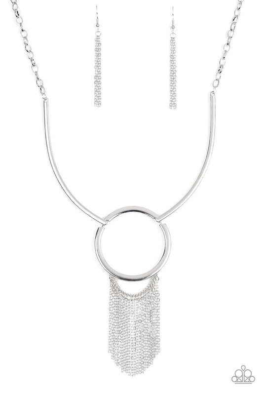 Pharaoh Paradise - Silver - Paparazzi Necklace Image