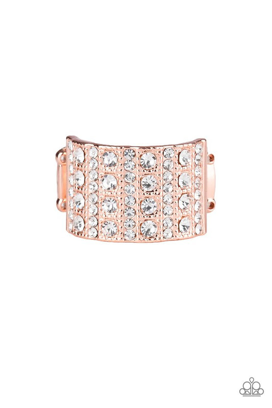 Diamond Drama - Copper - Paparazzi Ring Image