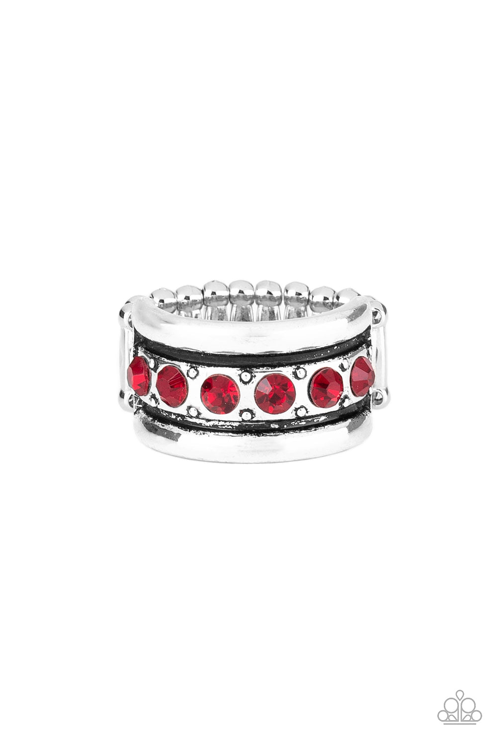 Paparazzi Ring ~ Dauntless Shine - Red