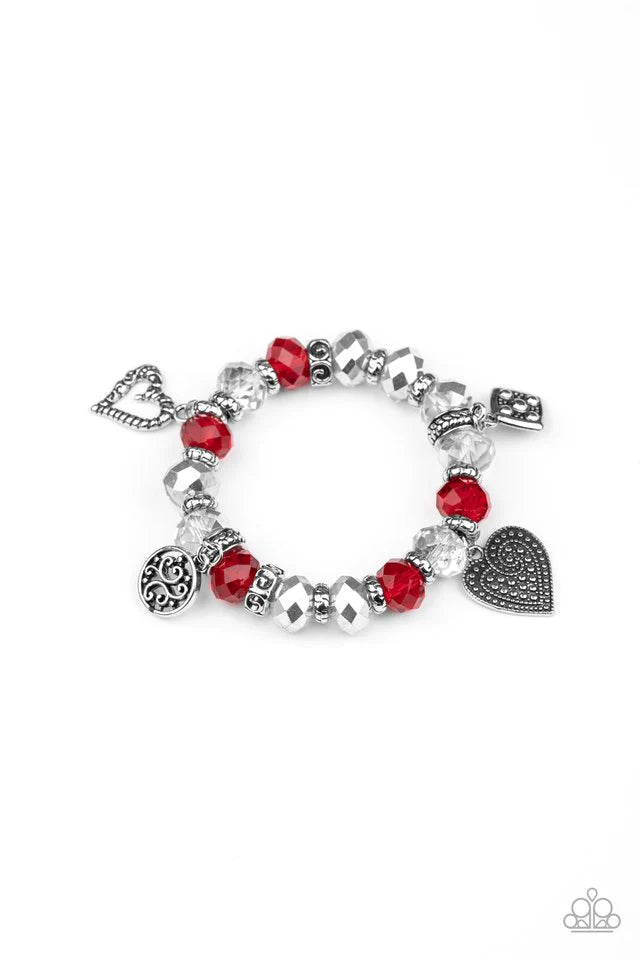 Pulsera Paparazzi ~ Fabulosamente coqueta - Roja