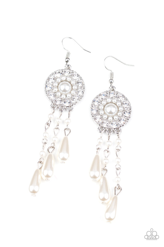 Paparazzi Earring ~ Dreams Can Come True - White