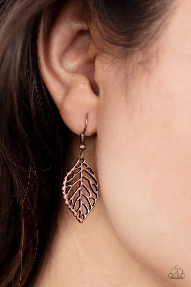 Just Be-LEAF - Copper - Paparazzi Necklace Image