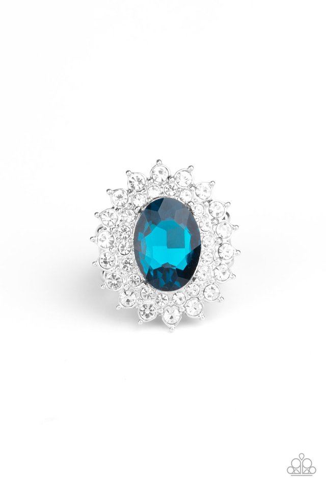 Secret Garden Glow - Blue - Paparazzi Ring Image