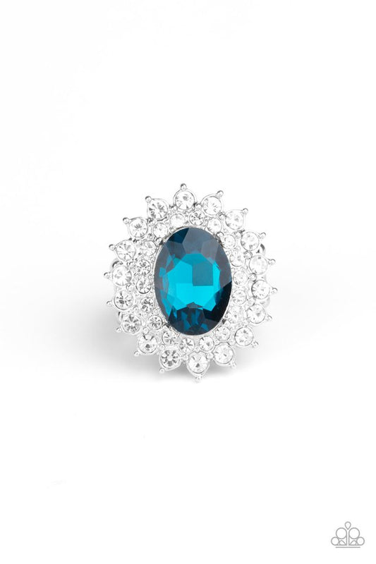 Secret Garden Glow - Blue - Paparazzi Ring Image