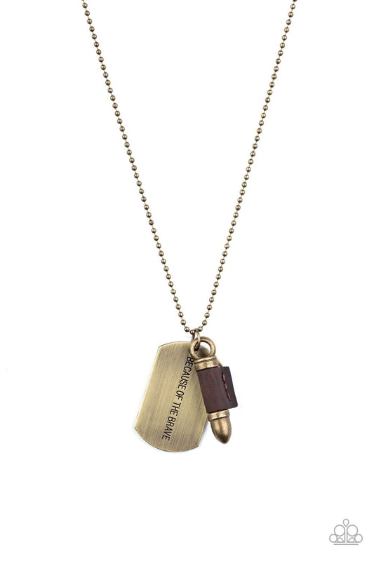 Paparazzi Necklace ~ Proud Patriot - Brass