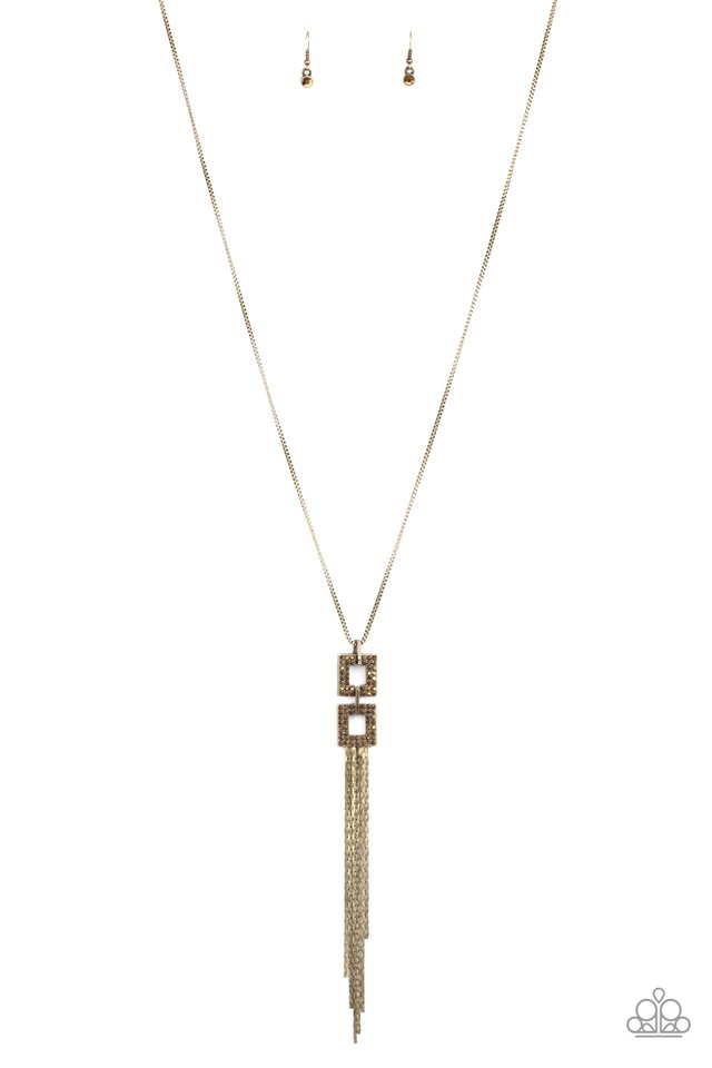 Paparazzi Necklace ~ Times Square Stunner - Brass