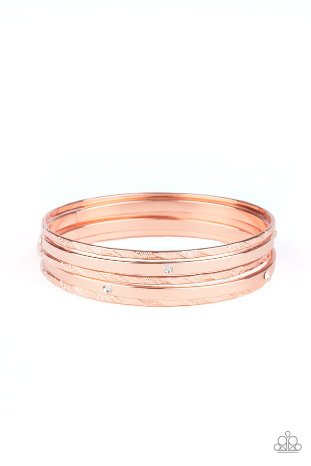 Be There With Baubles On - Copper - Paparazzi Bracelet Image
