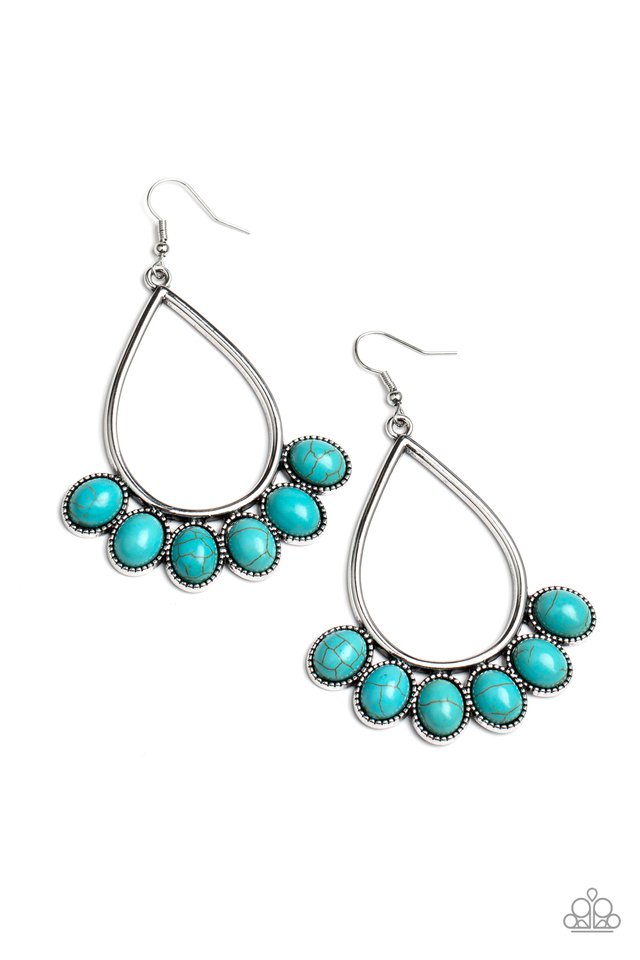 Stone Sky - Blue - Paparazzi Earrings Image
