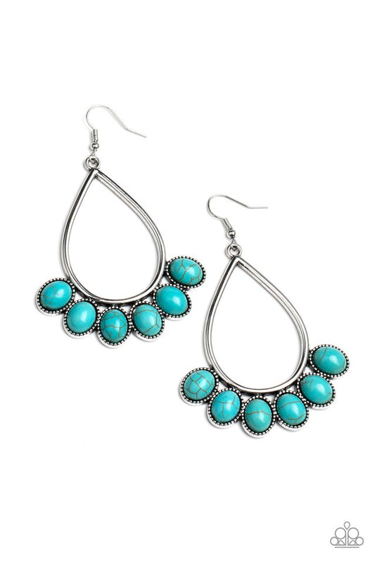 Stone Sky - Blue - Paparazzi Earrings Image