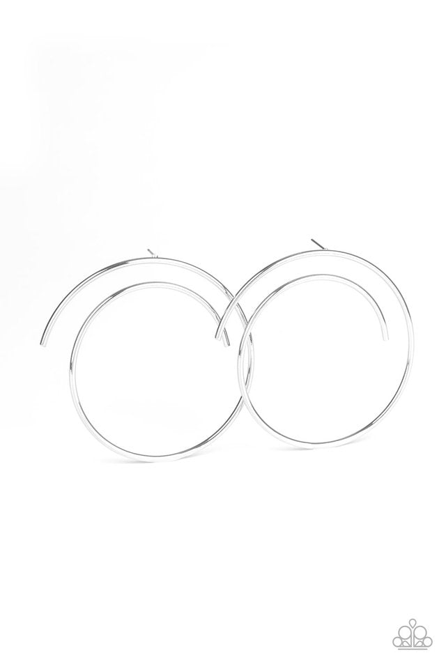 Vogue Vortex - Silver - Paparazzi Earring Image