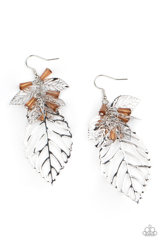 Paparazzi Earring ~ Instant Re-LEAF - Brown