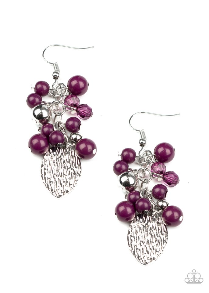 Fruity Finesse - Purple - Paparazzi Earring Image