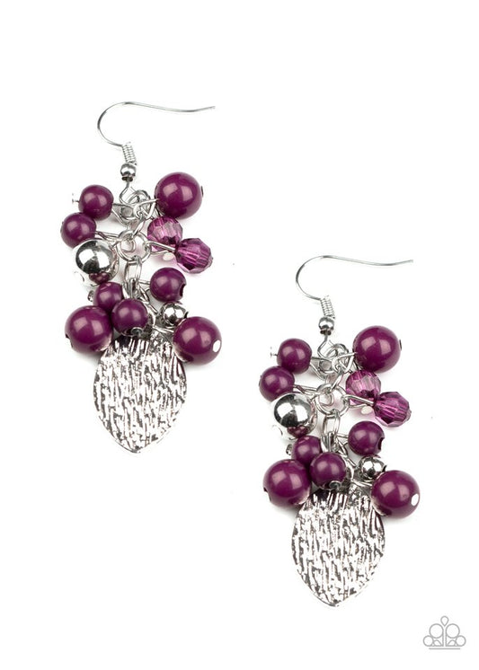 Fruity Finesse - Purple - Paparazzi Earring Image