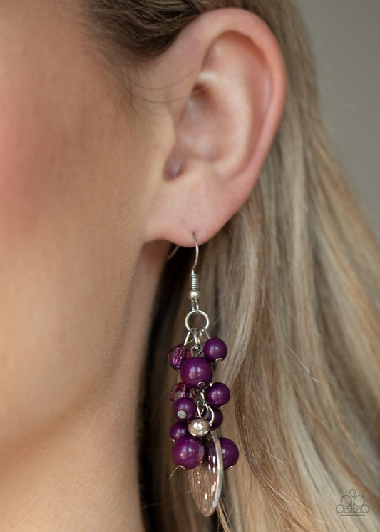 Fruity Finesse - Purple - Paparazzi Earring Image