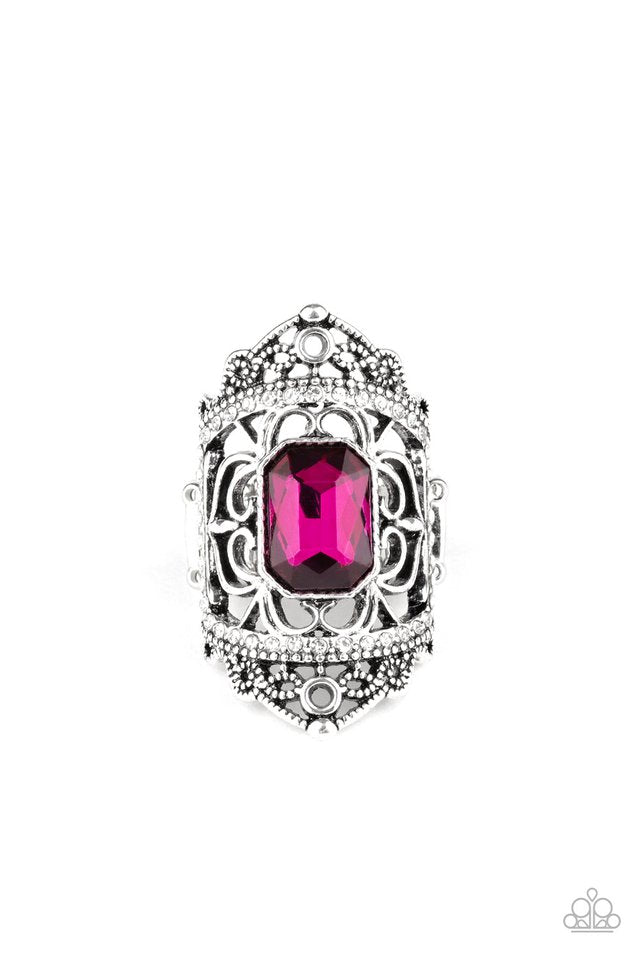 Undefinable Dazzle - Pink - Paparazzi Ring Image