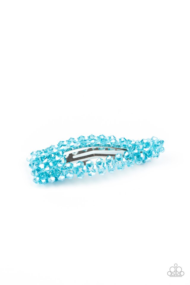 Bedazzling Beauty Multi-color Blue and Green Rhinestone Hair Clip -  Paparazzi Accessories