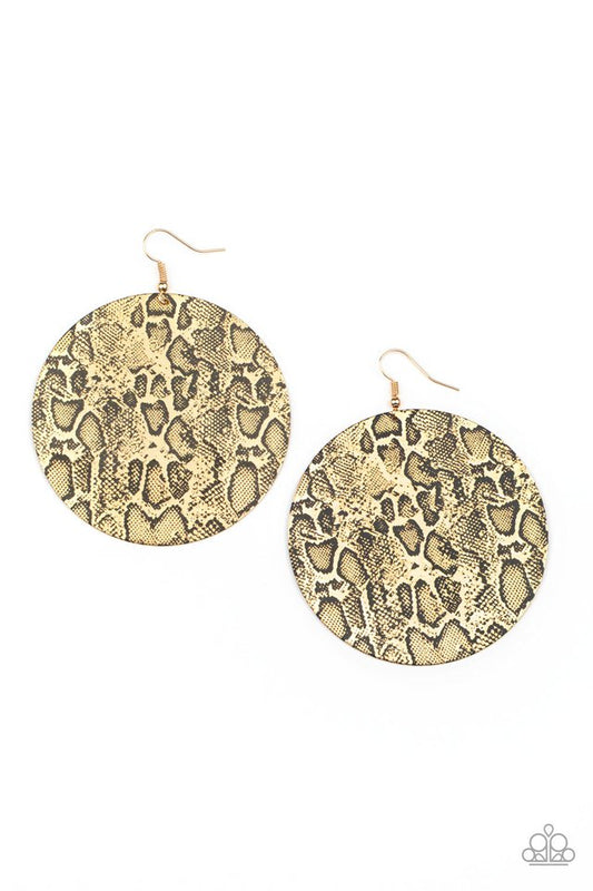 Animal Planet - Gold - Paparazzi Earring Image