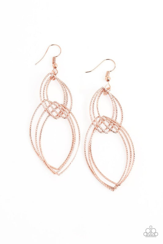 Endless Echo - Rose Gold - Paparazzi Earring Image