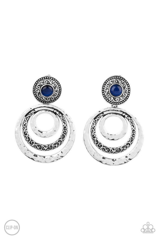 Bare Your Soul - Blue - Paparazzi Earring Image