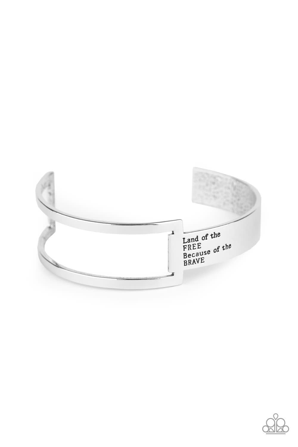 Paparazzi Bracelet ~ America The BRAVE - Silver