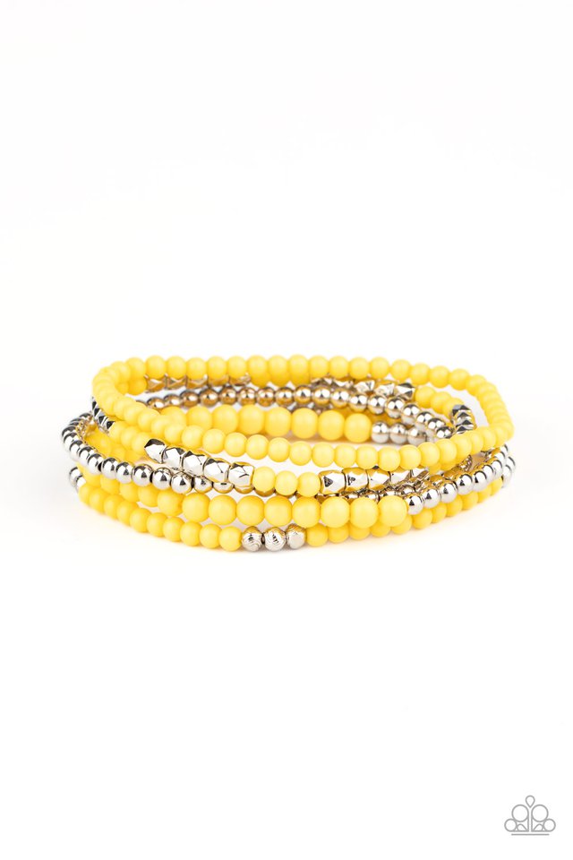 Stacked Showcase - Yellow - Paparazzi Bracelet Image
