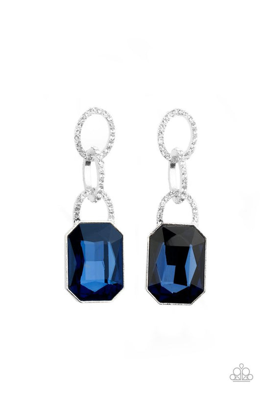 Superstar Status - Blue - Paparazzi Earring Image