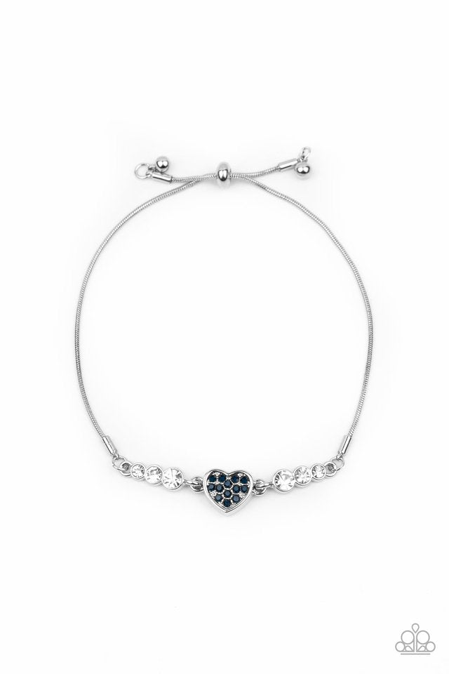 Big-Hearted Beam - Blue - Paparazzi Bracelet Image