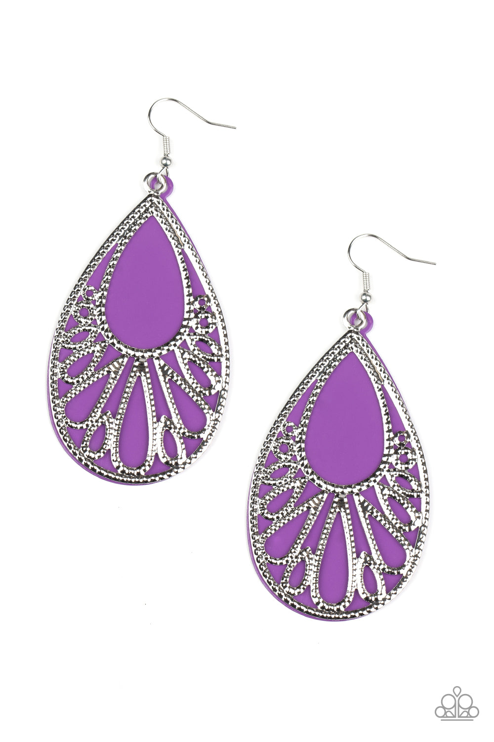 Paparazzi Earring ~ Loud and Proud - Purple
