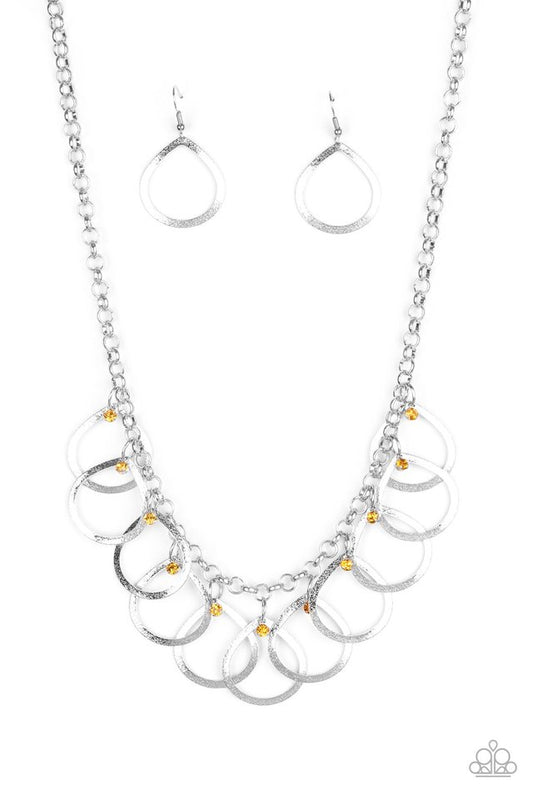 Drop by Drop - Yellow - Paparazzi Necklace Image