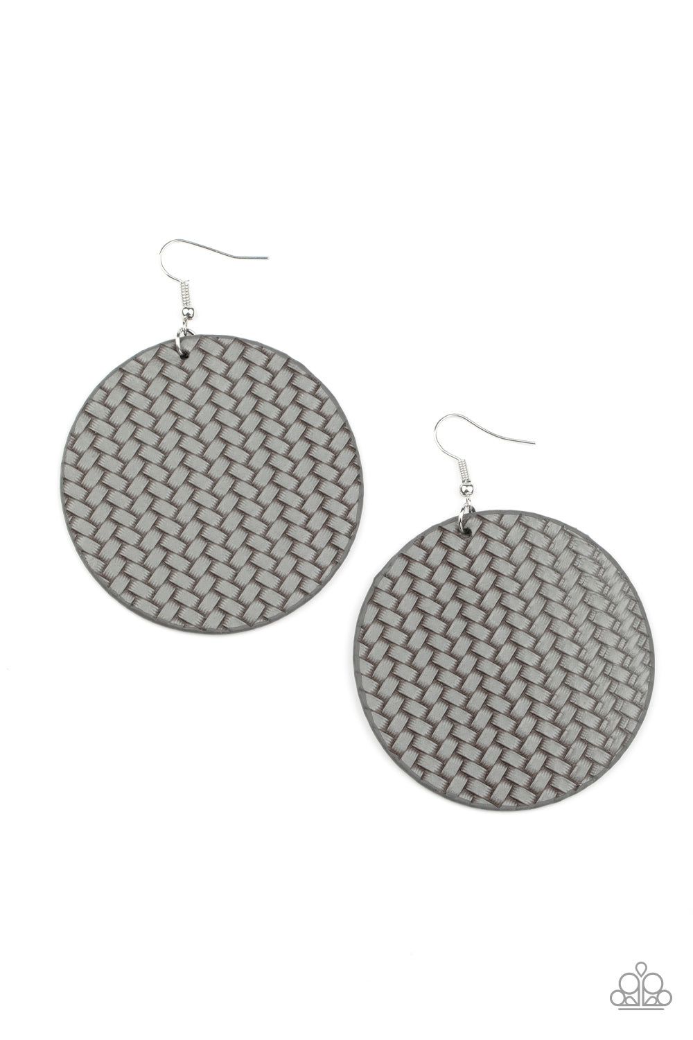 Paparazzi Earring ~ WEAVE Your Mark - Silver