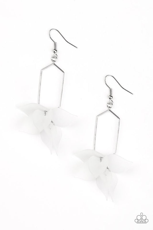 Extra Ethereal - White - Paparazzi Earring Image