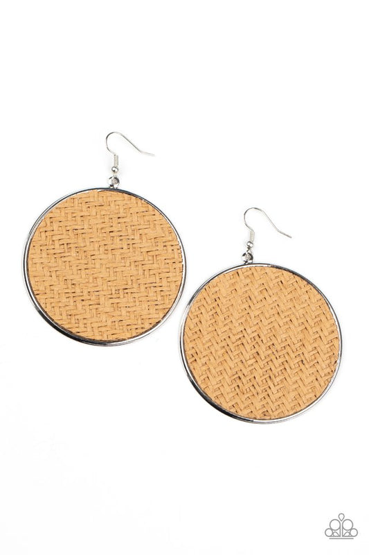 Wonderfully Woven - Brown - Paparazzi Earring Image