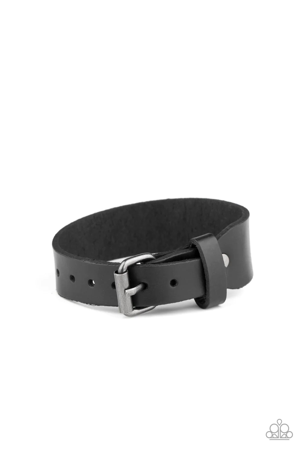 Paparazzi Bracelet ~ Tougher Than Leather - Black