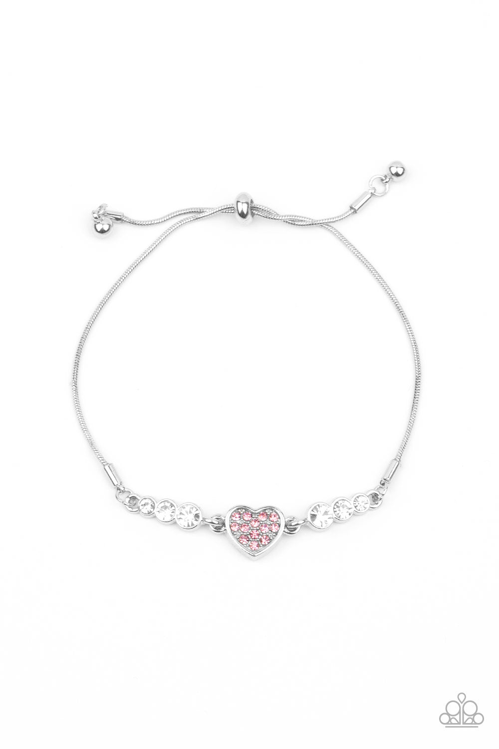 Pulsera Paparazzi LOP enero de 2021 ~ Big-Hearted Beam - Rosa