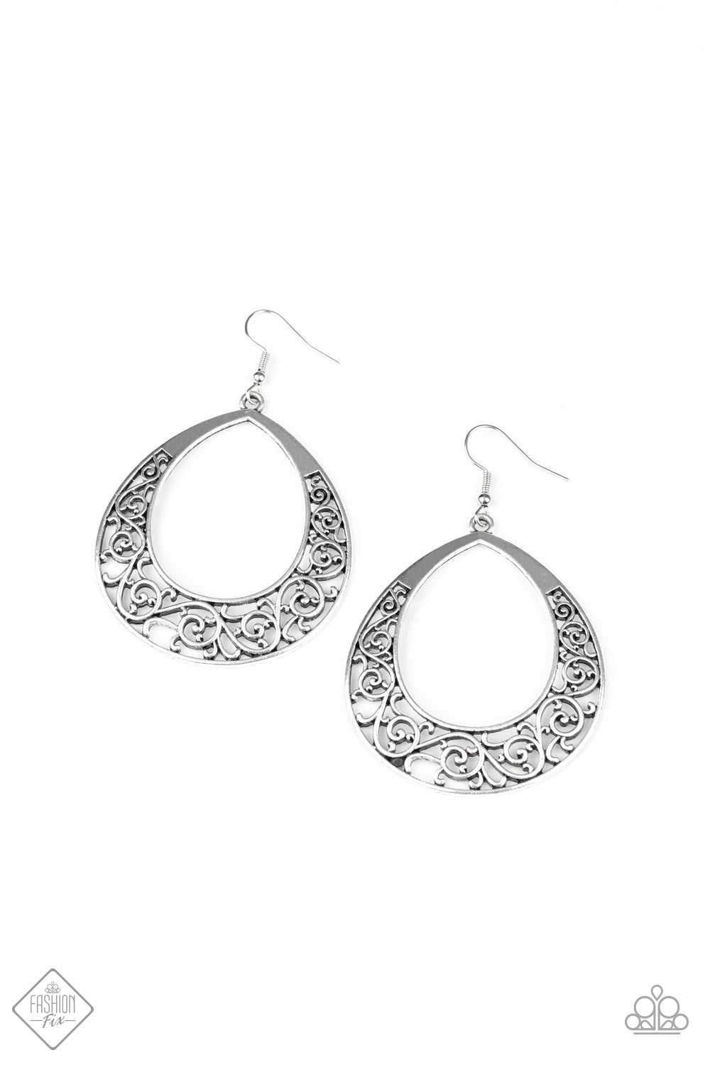 Paparazzi Earring Fashion Fix Sept 2020 ~ Vineyard Venture - Silver