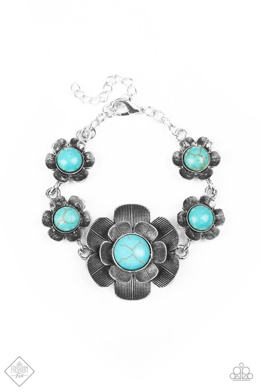Paparazzi Bracelet ~ Badlands Blossom - Blue