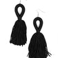 Tassels and Tiaras - Black - Paparazzi Earring Image