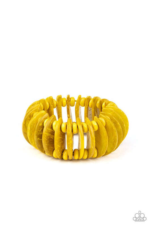 Tropical Tiki Bar - Yellow - Paparazzi Bracelet Image
