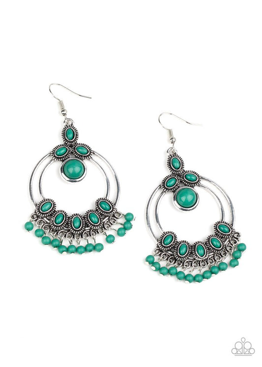 Palm Breeze - Green - Paparazzi Earring Image