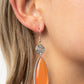 Jaw-Dropping Drama - Orange - Paparazzi Earring Image
