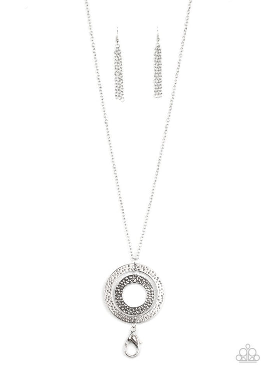 Circle Back To That - Silver - Paparazzi Necklace Image