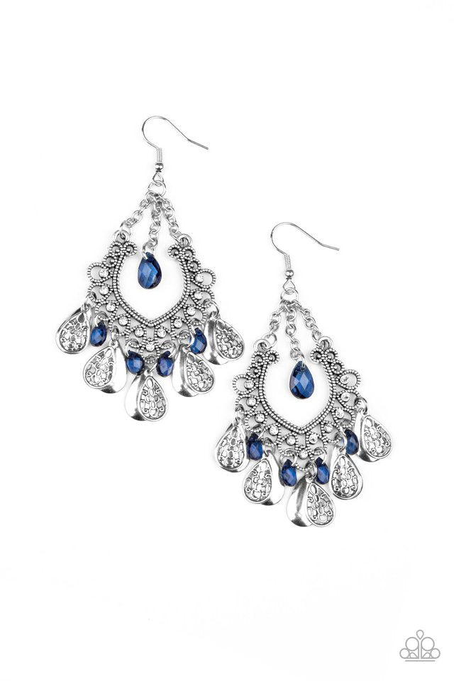 Musical Gardens - Blue - Paparazzi Earring Image