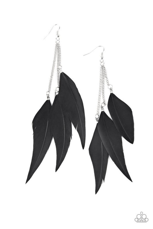 West Side Western - Black - Paparazzi Earring Image