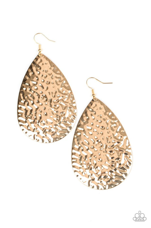 Metallic Mirrors - Gold - Paparazzi Earring Image