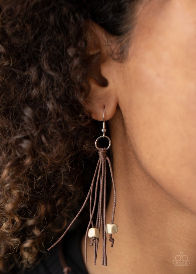 Macrame Majesty - Brown - Paparazzi Necklace Image