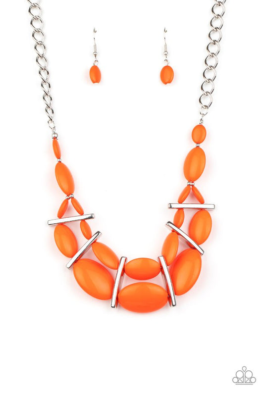 Law of the Jungle - Orange - Paparazzi Necklace Image